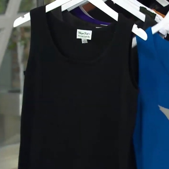 Linea by Louis Dell'Olio Whisper Knit Scoop Neck Tank, NWT 2X Black A237404 - Picture 8 of 13